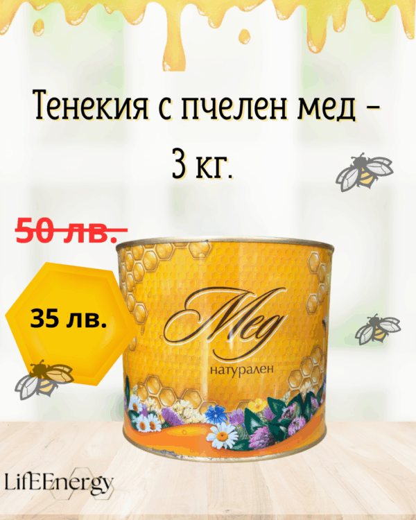 Мед в тенекия 3кг